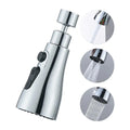 3-in-1 Kitchen Faucet Extender | 360° Rotate Pull-Out Tap Aerator Faucet Extender Aerator Nixie Silver