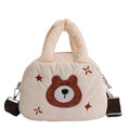 Korean Cute Bear Cartoon Crossbody Bag for Girls | K-Style Crossbody Bag Nixie White Extra Large