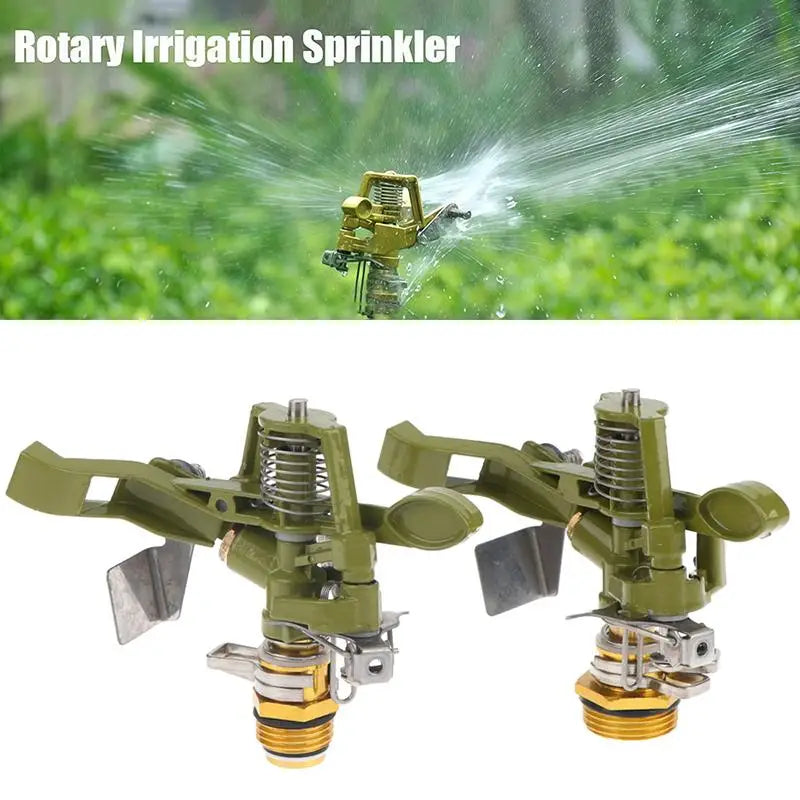 360° Metal Pulsating Sprinkler 1/2 & 3/4 Inch Garden Lawn Garden Sprinkler Nixie