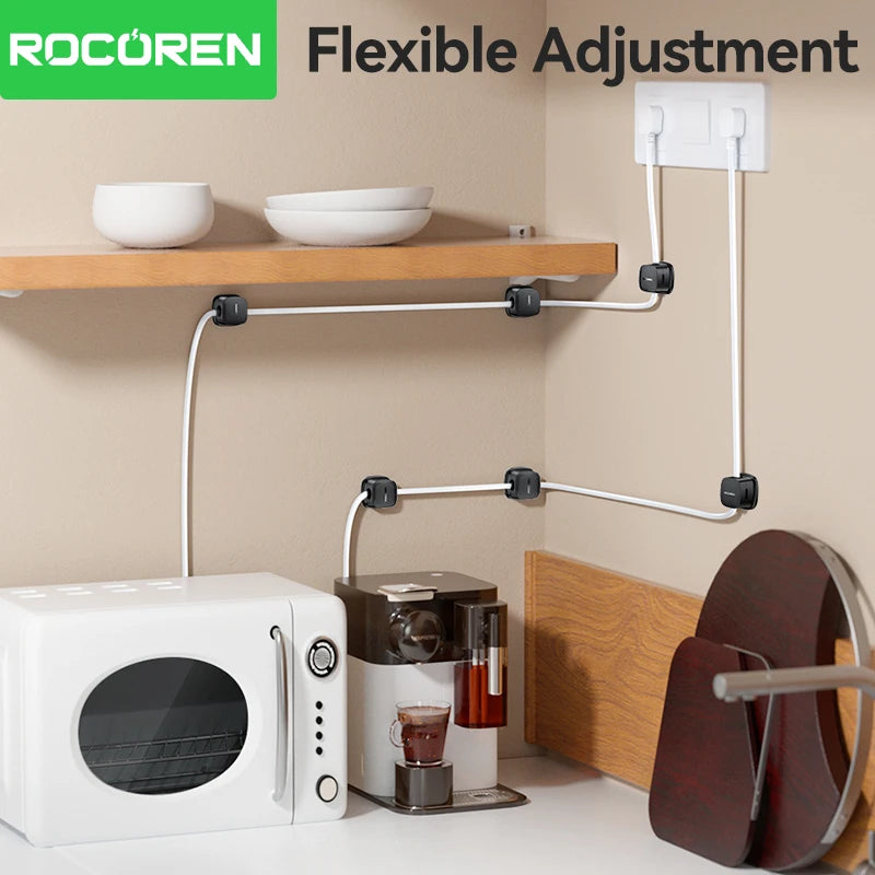 ROCOREN 30-Pack Magnetic Cable Organizer Clips for Desk