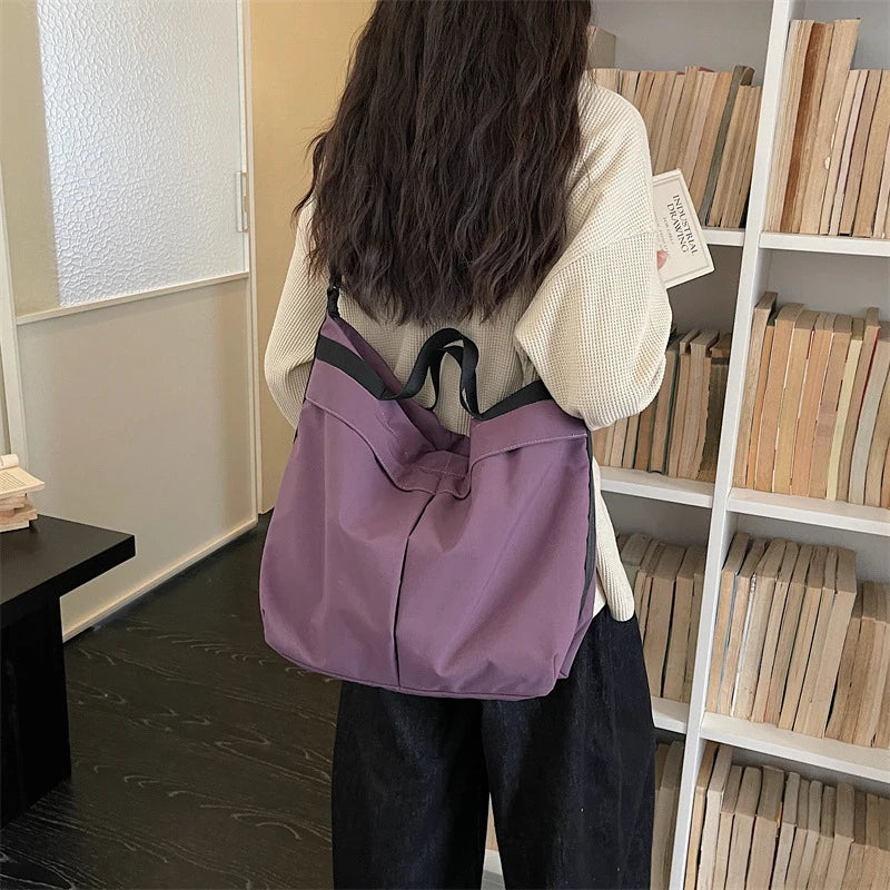 Japanese Minimalist Nylon Crossbody Bag | Korean Style Satchel Crossbody Shoulder Bag Nixie