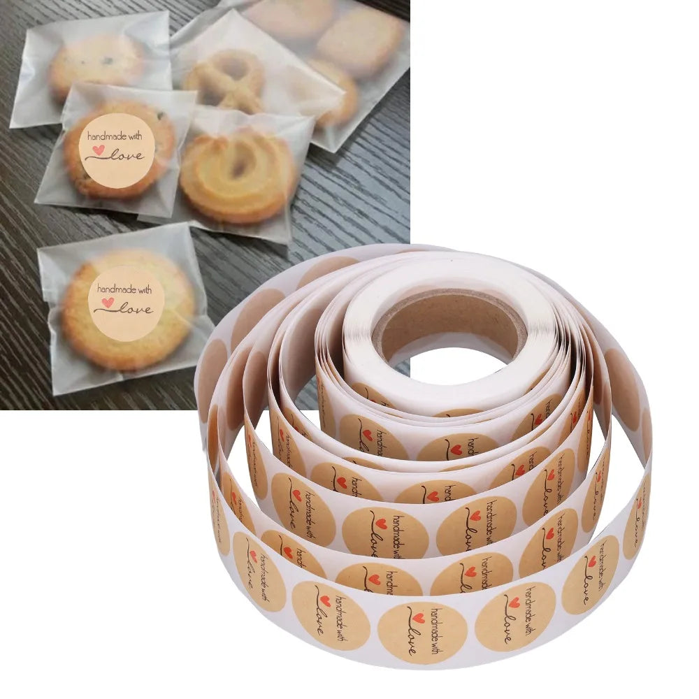 Kraft Paper Round Label Stickers 500 Pcs – Handmade Tags Kraft Label Stickers Nixie