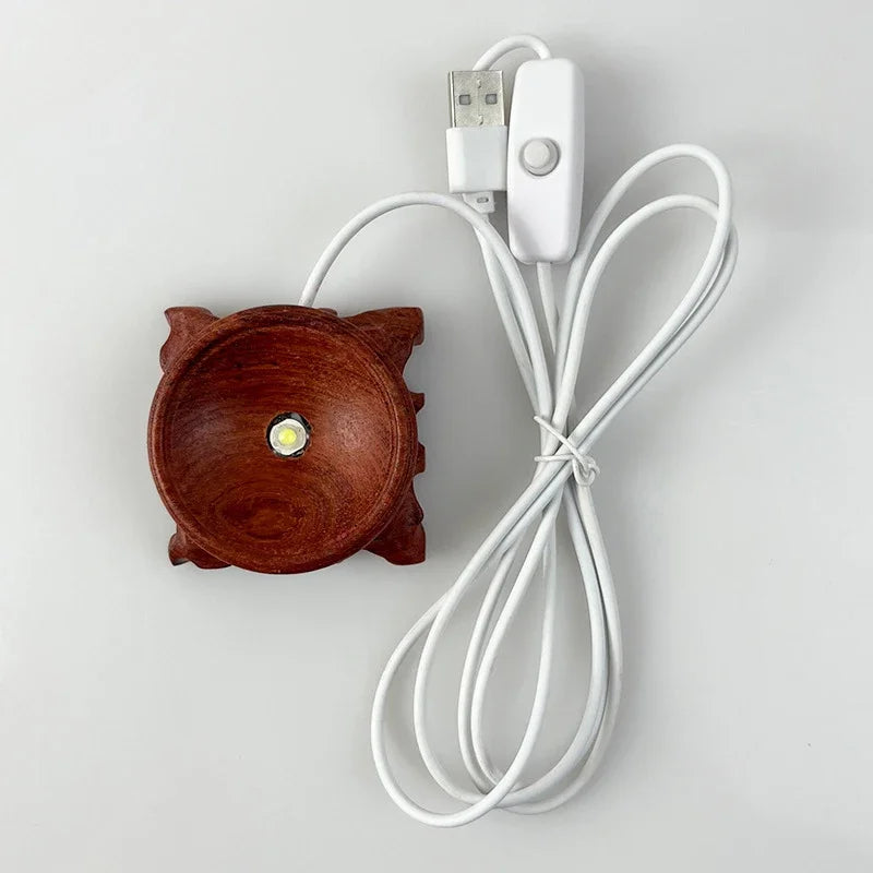 Acid Branch Wood LED Luminous Base for Crystals & Glass Balls LED Display Base Nixie