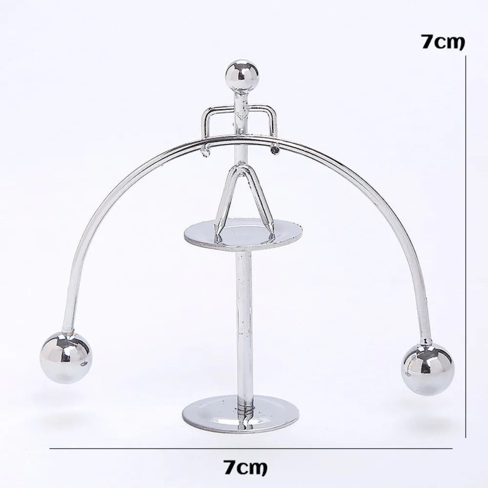 Stainless Steel Pendulum Cradle Kinetic Desk Decor Toy