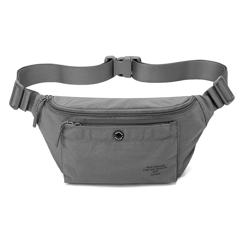 Nixie Unisex Sports Chest Bag – Lightweight Oxford Waist Bag Sports Chest Bag Nixie Dark gray