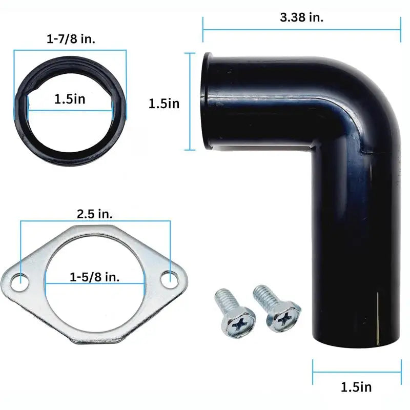 Garbage Disposal Elbow Replacement Kit – Drain Flange & Gasket