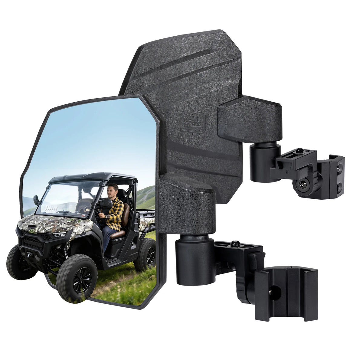 KEMIMOTO UTV Pro-Fit Side Mirrors Extendable Telescopic Arm UTV Side Mirrors Nixie