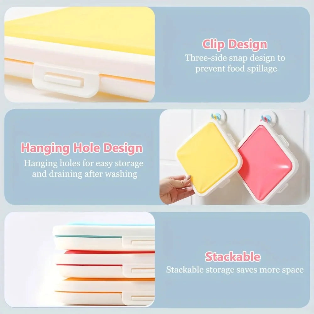 Silicone Sandwich Storage Box – Snack & Lunch Container Food Storage Container Nixie