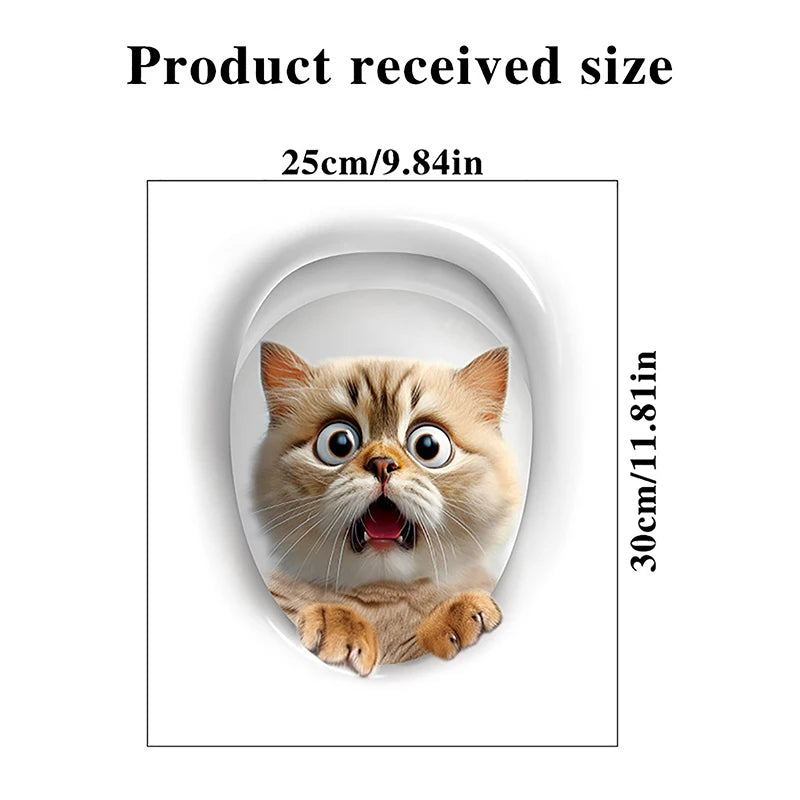 Funny Squirrel Toilet Lid Sticker – Waterproof PVC Decal Toilet Lid Sticker Nixie