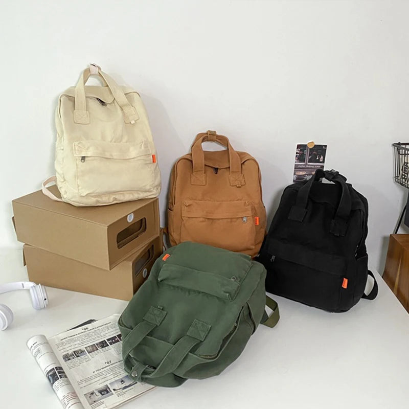 Nixie Large Canvas Laptop Backpack – Vintage Travel Daypack Canvas Backpack Nixie