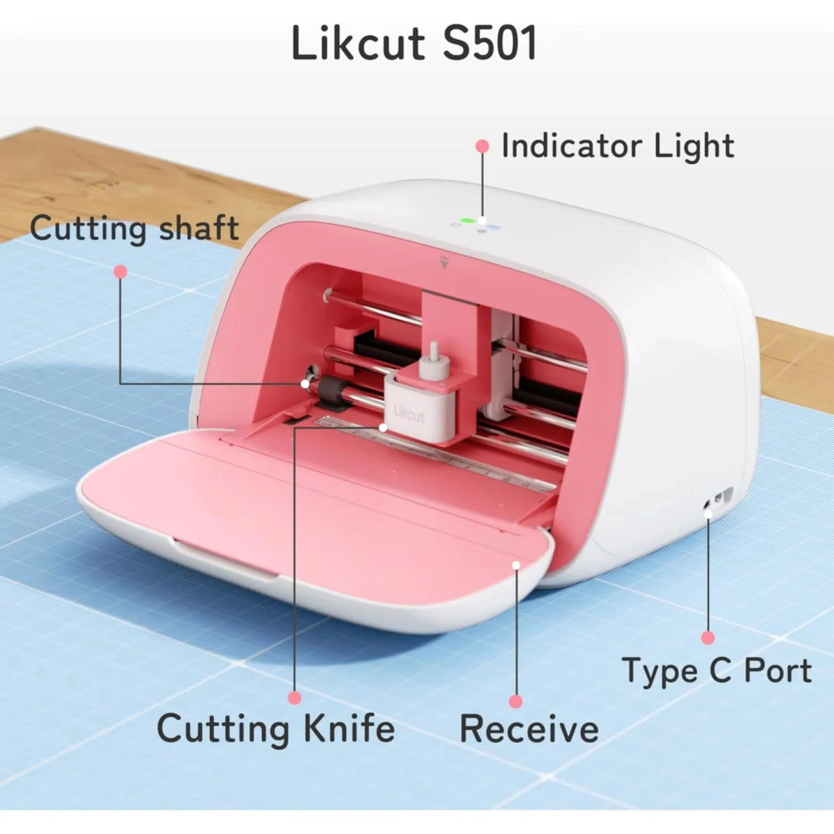 Likcut S501 Vinyl Cutter Machine for DIY Crafts & Stickers Vinyl Cutting Machine Nixie