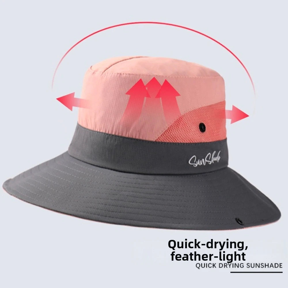 Breathable Mesh Bucket Hat – Foldable Outdoor Sun Hat Mesh Bucket Hat Nixie