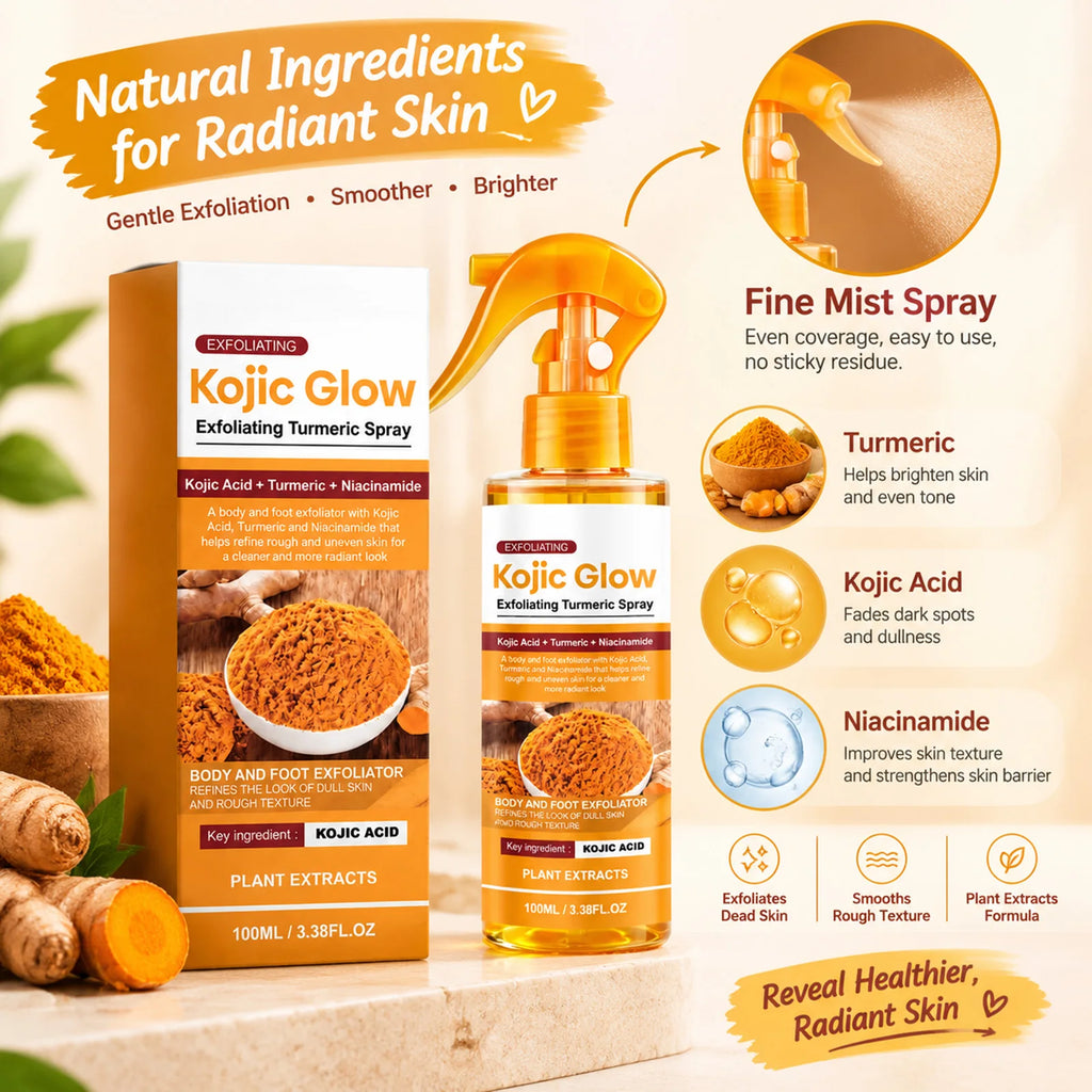 VIARELINE Turmeric Kojic Acid Exfoliating Spray 100ml Body Exfoliating Spray Nixie
