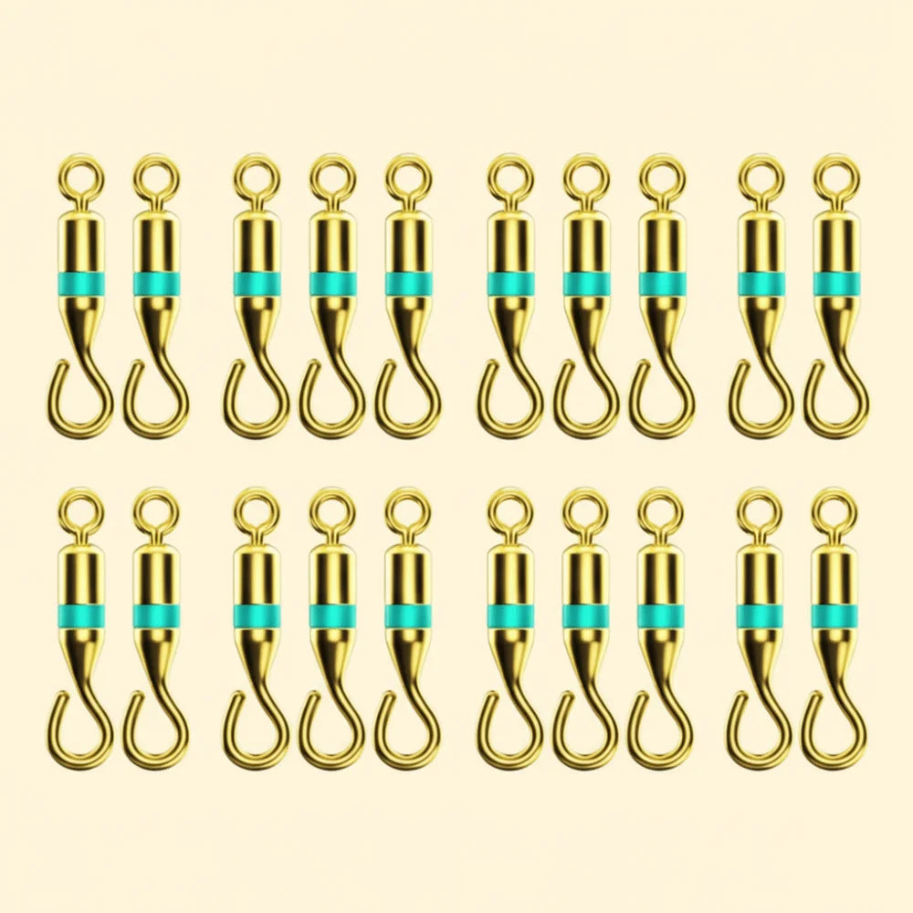 20PCS Titanium Alloy Open Swivel Fishing Rings with Rubber O-Rings Fishing Swivel Rings Nixie