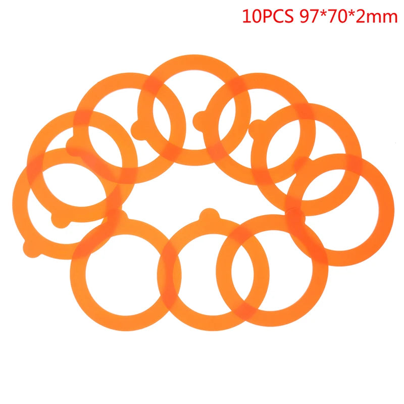 10-Pack Silicone Jar Gaskets – Airtight Leak-Proof Sealing Rings Jar Sealing Gaskets Nixie 10pcs
