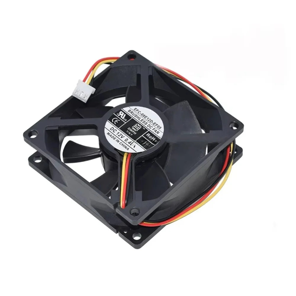 80mm Brushless DC Axial Cooling Fan 12V 3-Pin – EFC-08E12D UPS Brushless Cooling Fan Nixie
