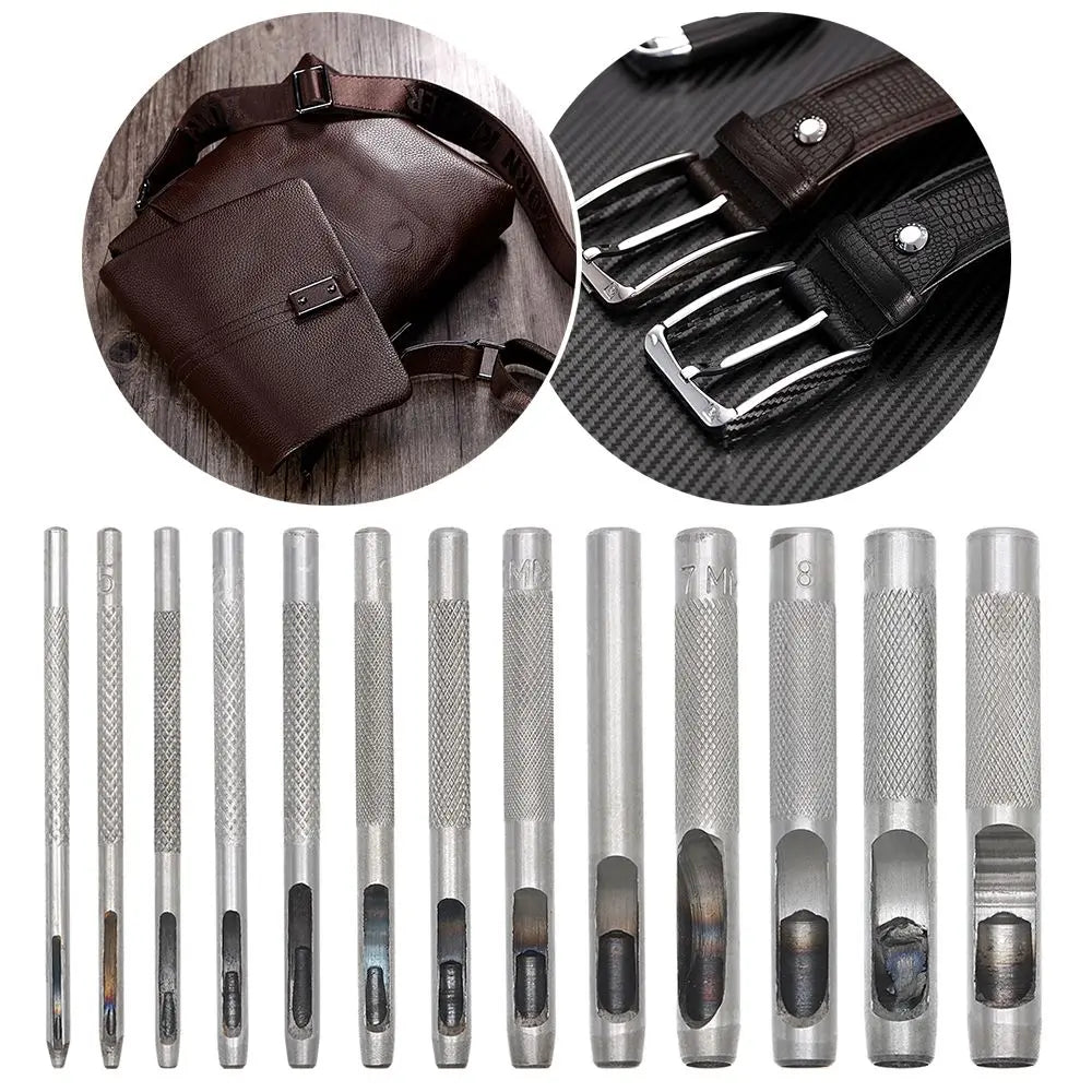 Round Steel Leather Hole Punch 1mm–10mm | Carbon Steel Tool Leather Hole Punch Nixie