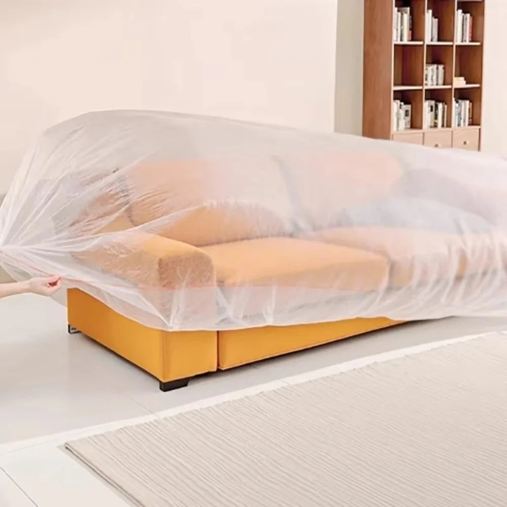 Transparent Disposable Dust Cover – Waterproof Elastic Protector Furniture Dust Cover Nixie