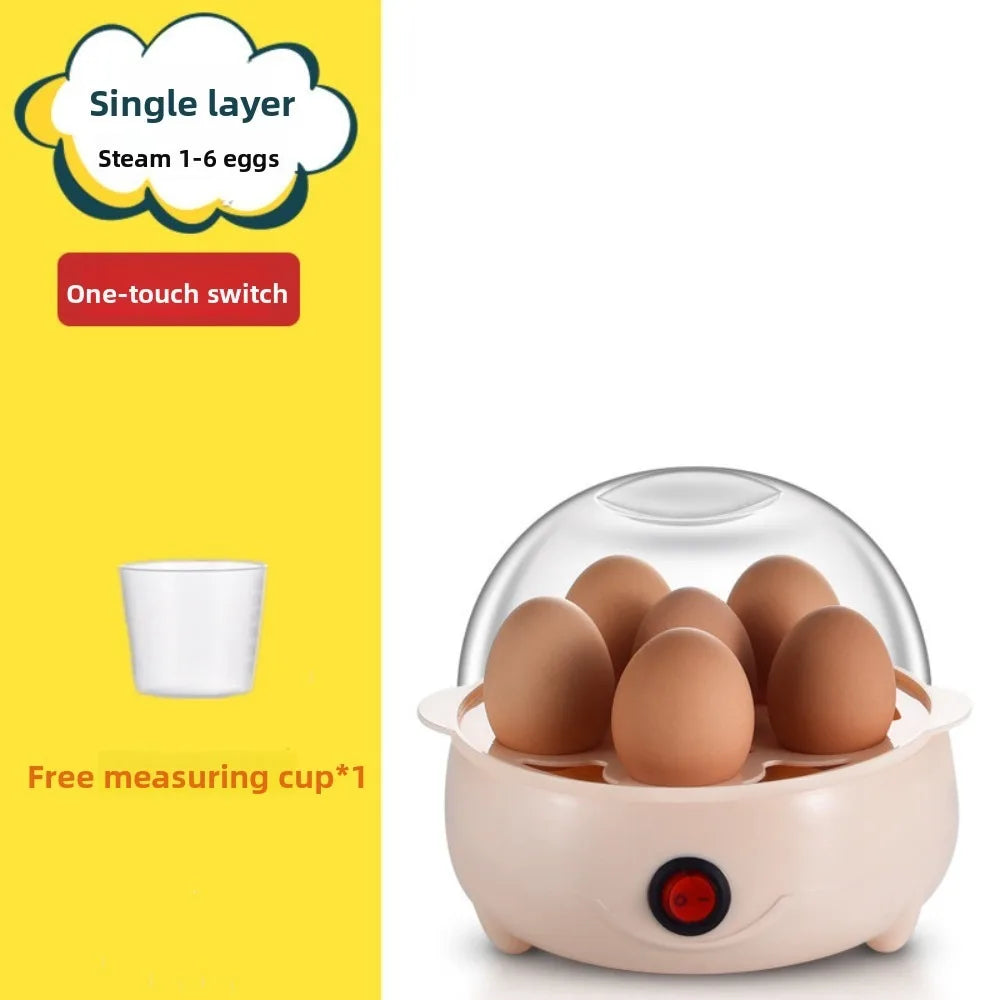 Portable Auto Shut-Off Multi-Layer Egg Boiler with Measuring Cup Electric Egg Cooker Nixie Single-layer