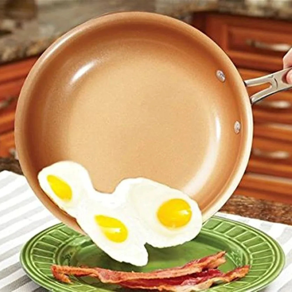 Copper Non-Stick Frying Pan | Skillet for Eggs & Steaks Non-Stick Skillet Nixie