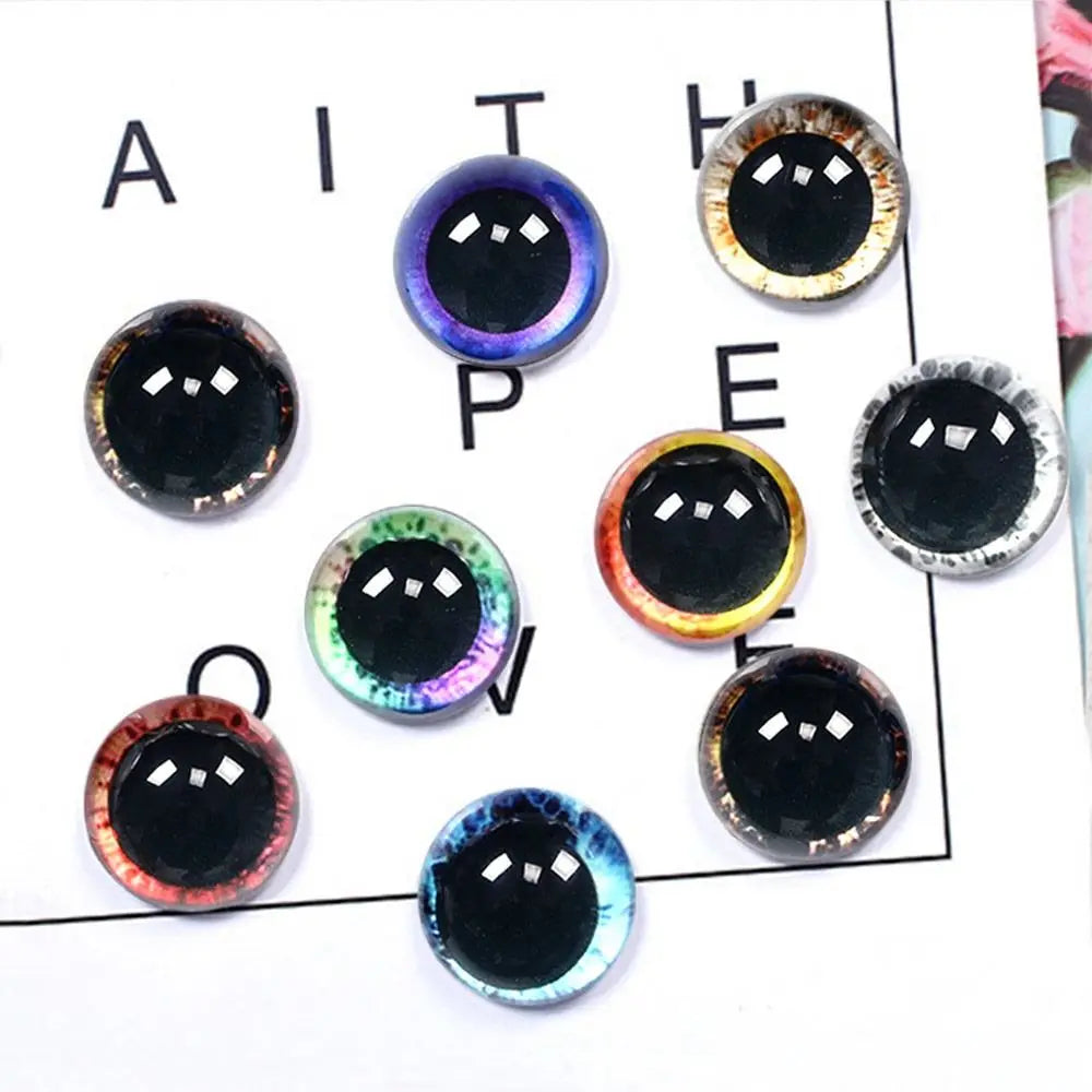 20pcs Crystal Glitter Doll Eyes 6mm–20mm DIY Craft Accessories Doll Craft Eyes Nixie
