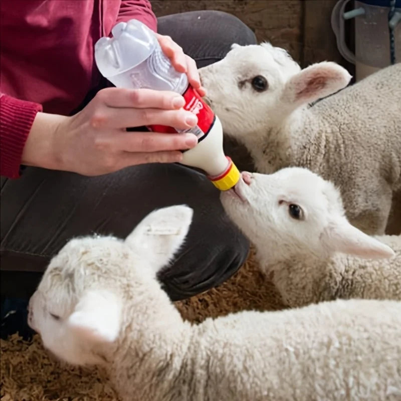 10pcs Soft Rubber Feeding Nipples for Lamb, Puppy & Goat Bottles