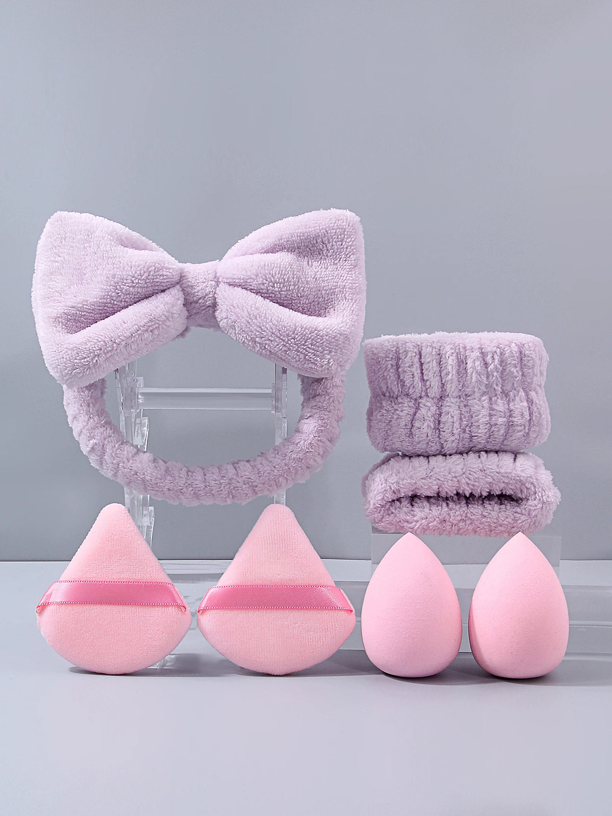 20Pc Makeup Brush Set – Sponges, Puffs, Hair Band Included Makeup Brush Set Nixie