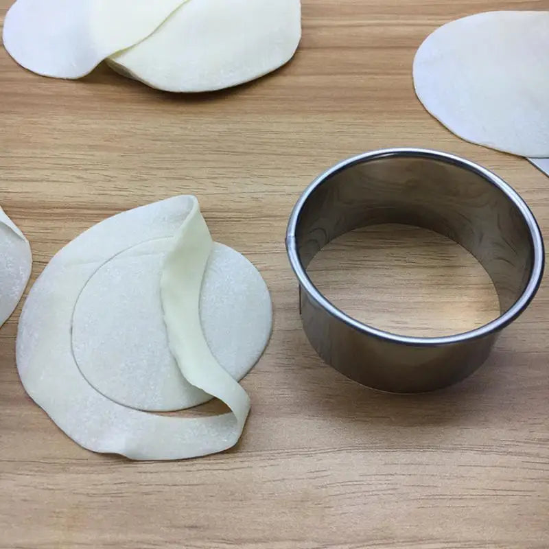 3-Piece Stainless Steel Round Cookie & Dumpling Cutter Set Cookie Cutter Set Nixie