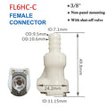 Quick Disconnect Hose Coupling 1/4 5/16 3/8 Valved Barb Connector