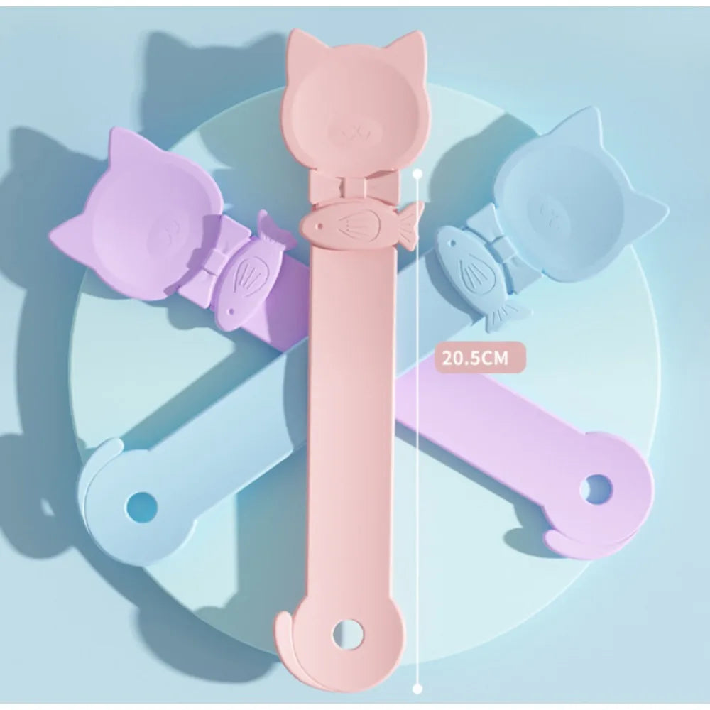 Long Handle Cat Squeeze Feeder Spoon – Treat Dispenser for Pets Pet Feeder Spoon Nixie