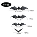 3D Halloween Bat Wall Stickers – Black PVC Bat Decorations Halloween Wall Stickers Nixie 60pcs Black Bat