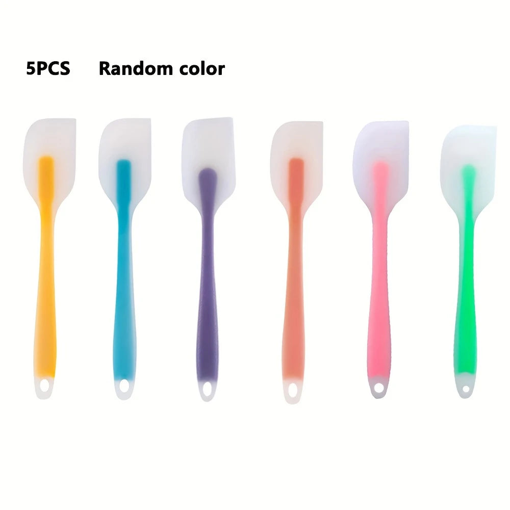 5-Piece Silicone Spoon Set – Non-Stick Heat-Resistant Utensils Silicone Kitchen Utensils Nixie 5PCS randon color