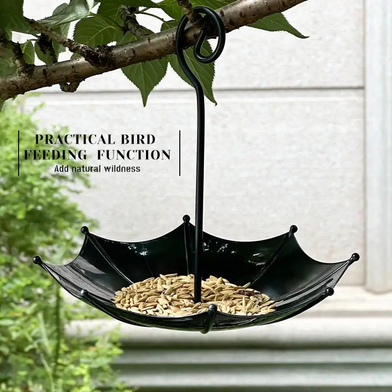 Heavy Duty Iron Hanging Bird Feeder with Large Tray Hanging Bird Feeder Nixie