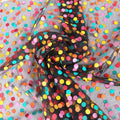 Polka Dot Tulle Organza Fabric – Bouquet & Gift Wrapping Mesh Craft Wrapping Fabric Nixie Black