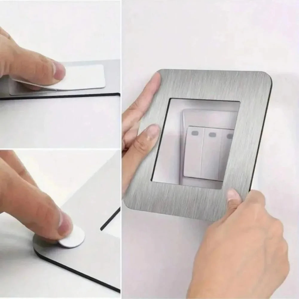 Resin Light Switch Cover Frame – No-Punch Dustproof Wall Decor