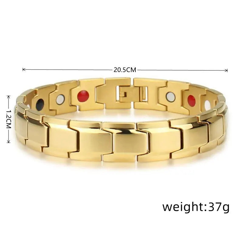 Gold Magnetic Bracelet Unisex – Luxury Oil Drip & Zircon Fashion Bracelet Nixie