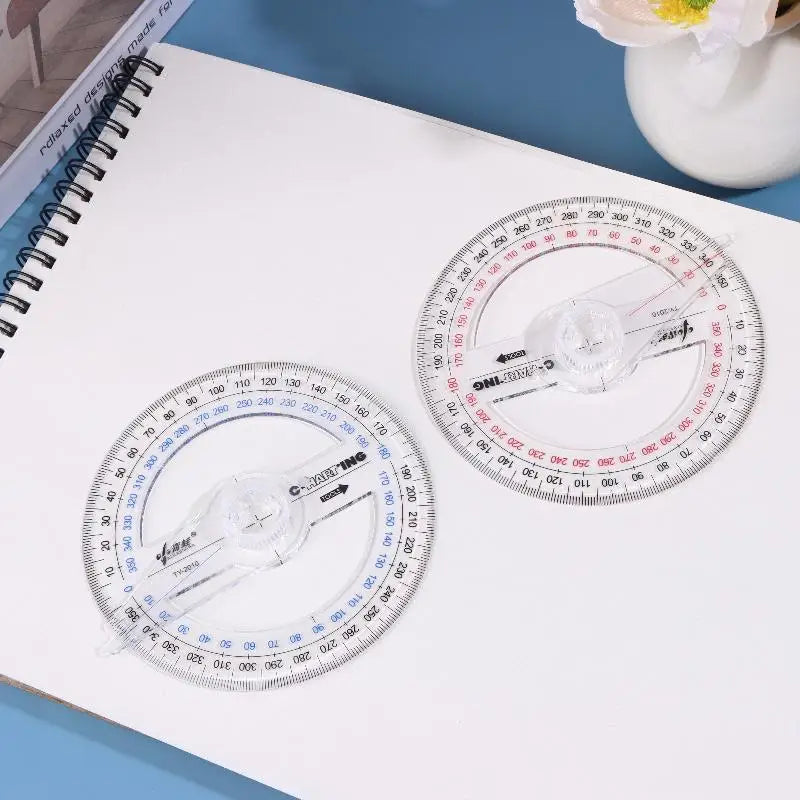 360° Circle Protractor Geometry Tool – 1, 3 or 5 Pack