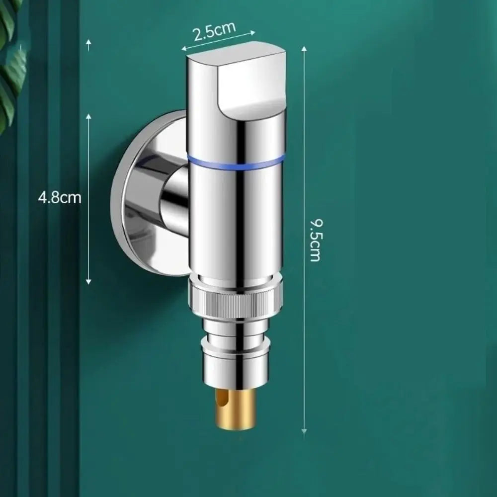 Wall-Mounted Stainless Steel Washing Machine Faucet Valve G1/2 Angle Valve Faucet Nixie