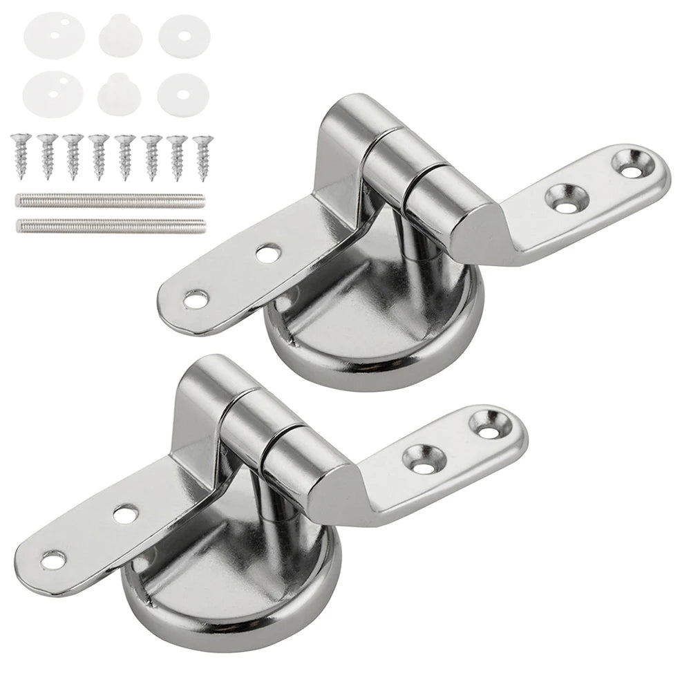 Universal Toilet Seat Hinges – Chrome Zinc Alloy Replacement Set Toilet Seat Hinges Nixie 1 set