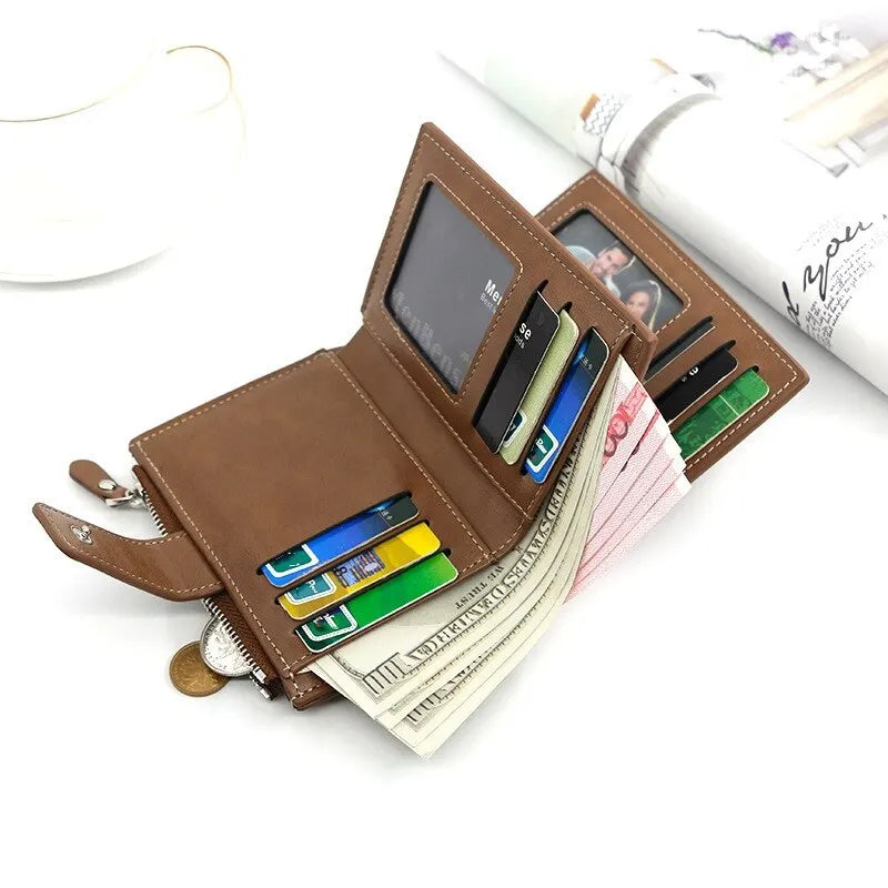 Vertical PU Leather Bifold Wallet Card Holder | Nixie Bifold Wallet Nixie