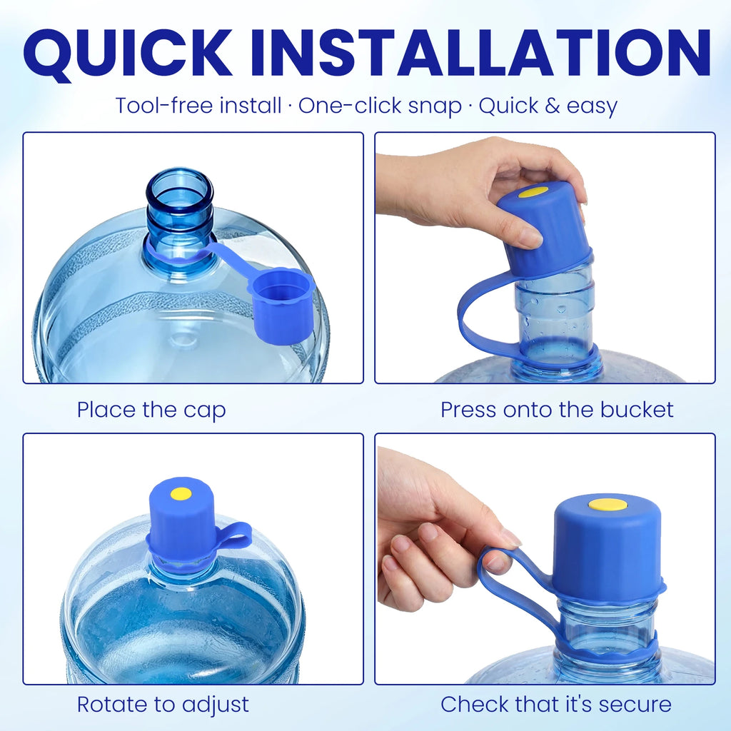 3-Pack Silicone 5 Gallon Water Jug Caps – Spill-Proof Lids Water Jug Caps Nixie