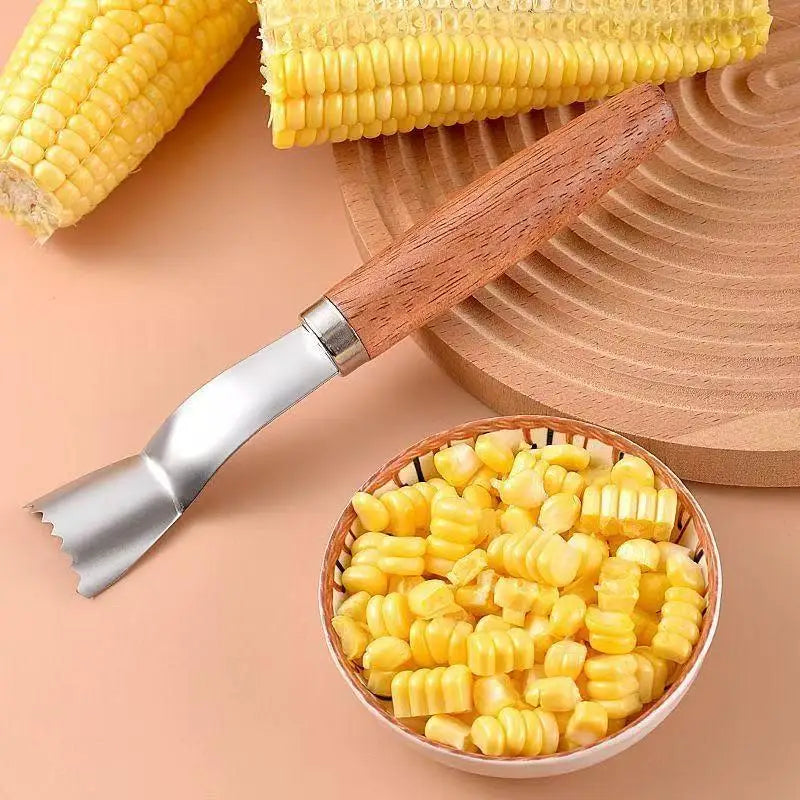 Stainless Steel Corn Peeler with Wood Handle | Corn Stripper Corn Peeler Tool Nixie