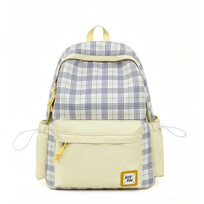Korean Plaid Large Capacity Backpack for Women | School & Travel Women's Backpack Nixie