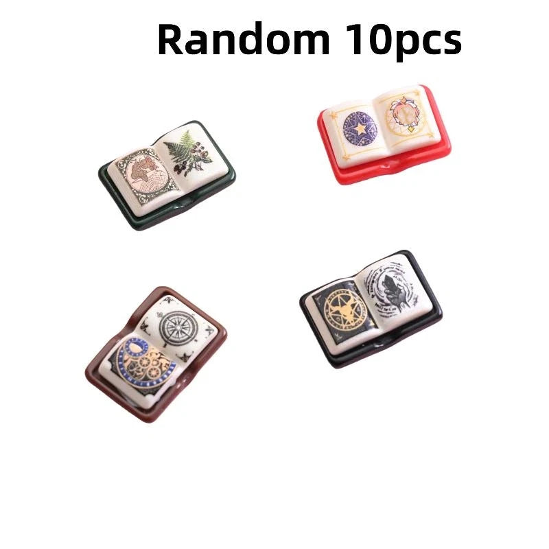 Retro Mini Resin Magic Book Charms 5/10/20PCS – DIY Jewelry Resin Jewelry Charms Nixie A10