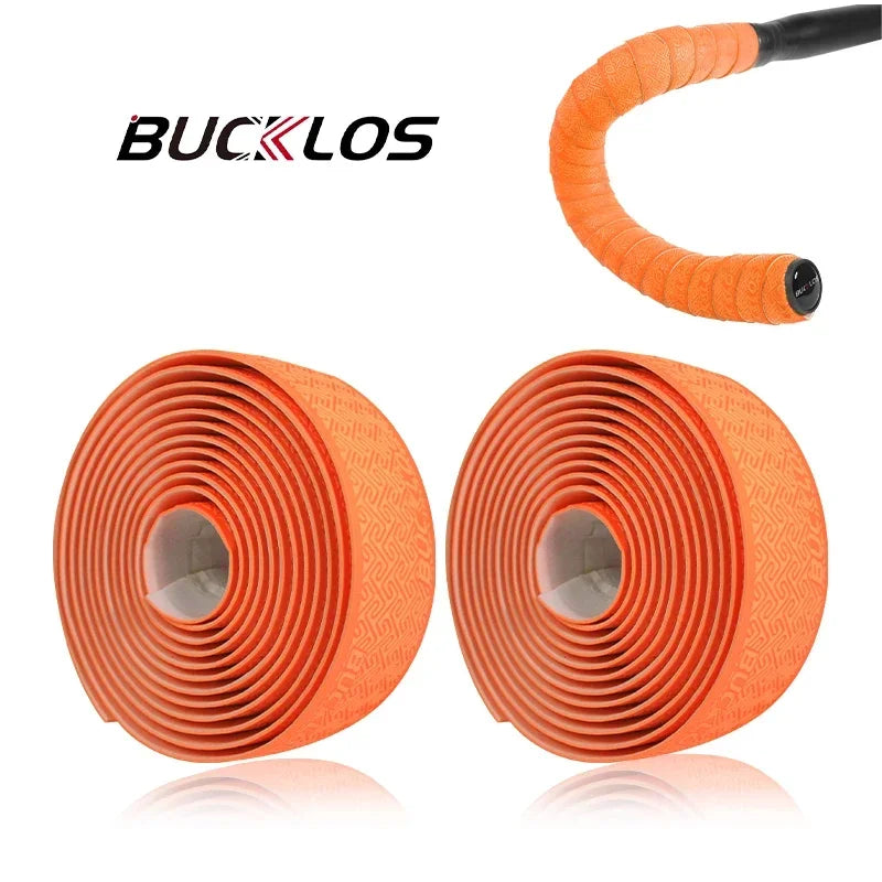 BUCKLOS Bike Handlebar Tape – Non-Slip Road & Gravel Wrap Handlebar Tape Nixie ORANGE