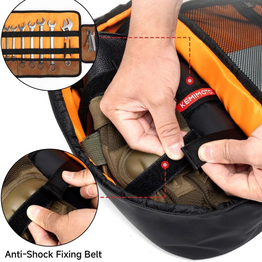 KEMIMOTO 6L Waterproof Motorcycle Fender Tail Bag | Dirt Bike Motorcycle Tail Bag Nixie