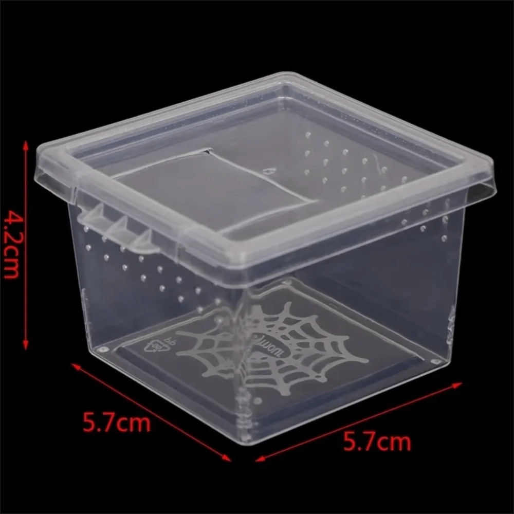 Clear Plastic Reptile Habitat Box – Anti-Escape Breeding & Feeding Reptile Habitat Box Nixie