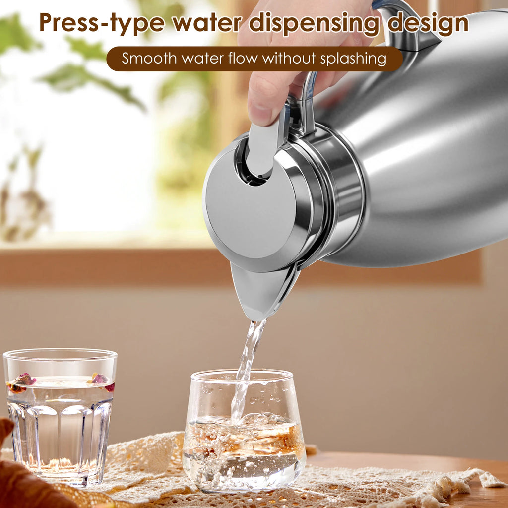 2.3L Vacuum Insulated Thermal Carafe – Stainless Steel Coffee Jug Thermal Carafe Nixie