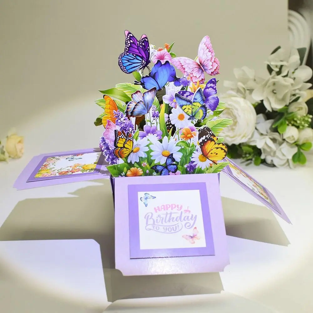 3D Pop-Up Flower Bouquet Greeting Card – Birthday & Wedding Pop-Up Greeting Card Nixie