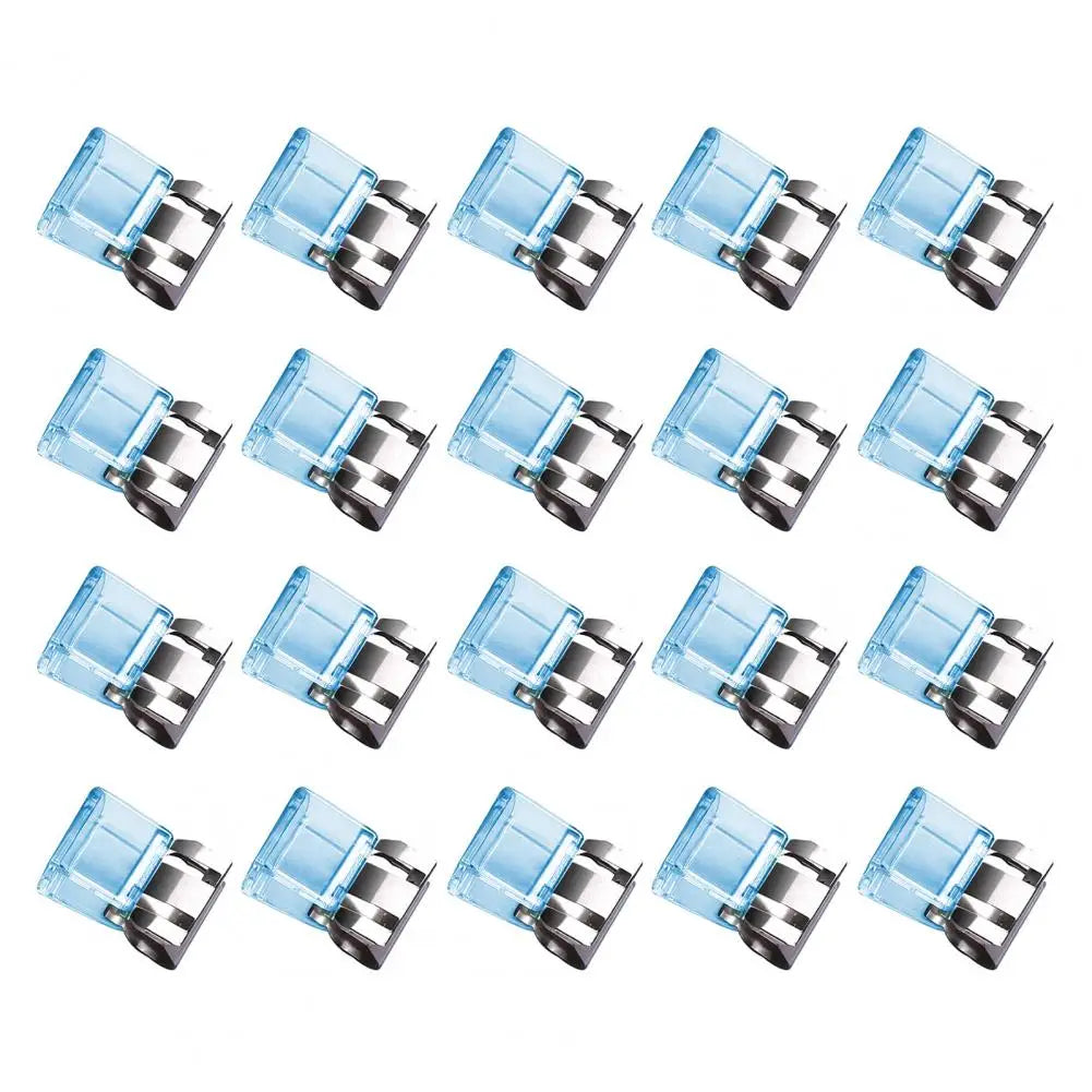 Transparent Push Clips with Storage Case | 20 or 40 Pcs Binder Clips Set Nixie Blue 40pcs